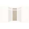 Expressions 36-in x 36-in x 96-in Glue to Wall 3-Piece Shower Kit, White / Houndstooth, EWKX36368412-3146