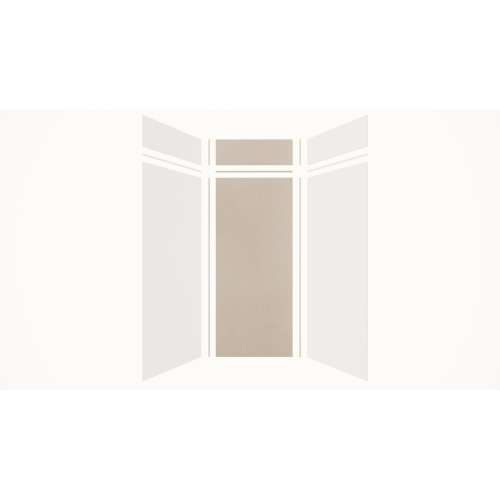 Expressions 36-in x 36-in x 96-in Glue to Wall 3-Piece Shower Kit, White / Houndstooth, EWKX36368412-3146