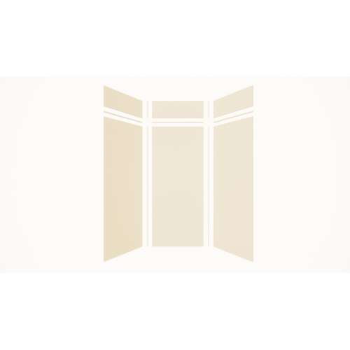Expressions 36-in x 36-in x 96-in Glue to Wall 3-Piece Shower Kit, Cameo / Biscuit, EWKX36368412-32