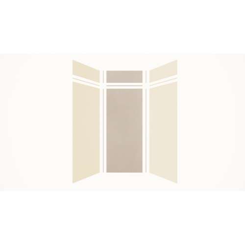 Expressions 36-in x 36-in x 96-in Glue to Wall 3-Piece Shower Kit, Cameo / Biscuit / Houndstooth, EWKX36368412-3246