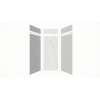 Expressions 36-in x 36-in x 96-in Glue to Wall 3-Piece Shower Kit, Grey / Bianca, EWKX36368412-3941