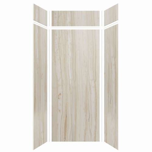 Expressions 36-in x 36-in x 96-in Glue to Wall 3-Piece Shower Kit, Sorento, EWKX36368412-43
