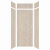 Expressions 36-in x 36-in x 96-in Glue to Wall 3-Piece Shower Kit, Bleached Oak, EWKX36368412-45