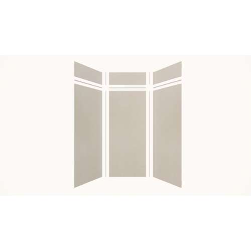 Expressions 36-in x 36-in x 96-in Glue to Wall 3-Piece Shower Kit, Houndstooth, EWKX36368412-46