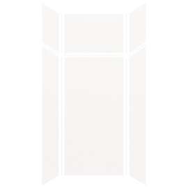 Expressions 36-in x 36-in x 96-in Glue to Wall 3-Piece Shower Kit, White, EWKX36367224-31