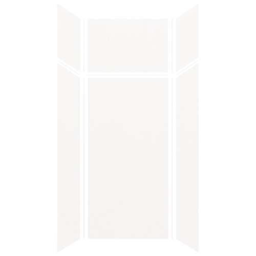 Expressions 36-in x 36-in x 96-in Glue to Wall 3-Piece Shower Kit, White, EWKX36367224-31