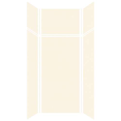 Expressions 36-in x 36-in x 96-in Glue to Wall 3-Piece Shower Kit, Cameo / Biscuit, EWKX36367224-32