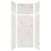 Expressions 36-in x 36-in x 96-in Glue to Wall 3-Piece Shower Kit, Bianca, EWKX36367224-41