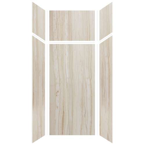 Expressions 36-in x 36-in x 96-in Glue to Wall 3-Piece Shower Kit, Sorento, EWKX36367224-43