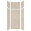 Expressions 36-in x 36-in x 96-in Glue to Wall 3-Piece Shower Kit, Bleached Oak, EWKX36367224-45