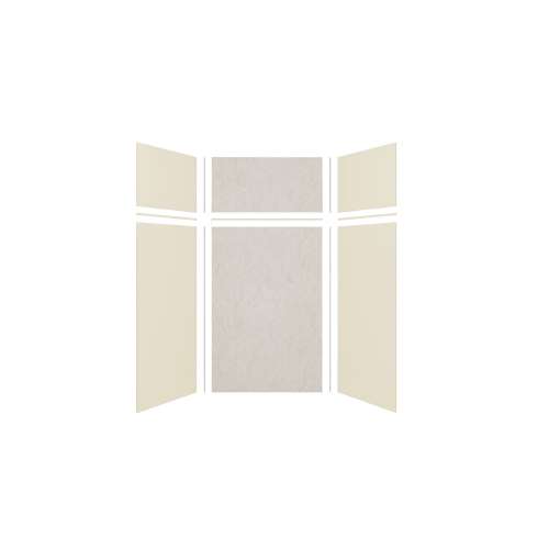 Expressions 48-in x 36-in x 96-in Glue to Wall 3-Piece Shower Kit, Cameo / Biscuit / Sea Fog, EWKX48367224-3244