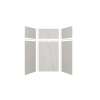 Expressions 48-in x 36-in x 96-in Glue to Wall 3-Piece Shower Kit, Grey / Bianca, EWKX48367224-3941
