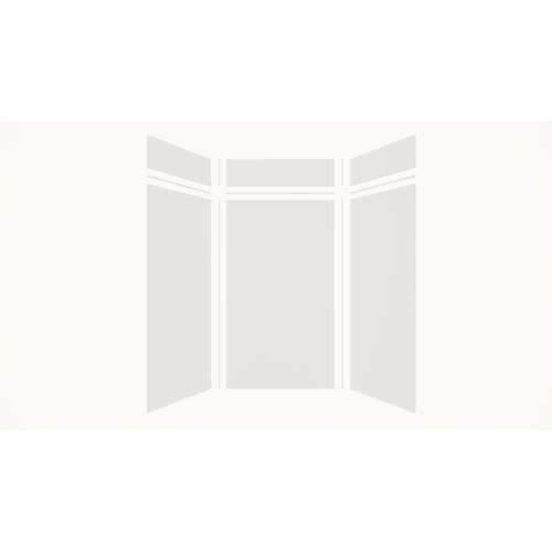 Expressions 48-in x 36-in x 96-in Glue to Wall 3-Piece Shower Kit, White, EWKX48368412-31
