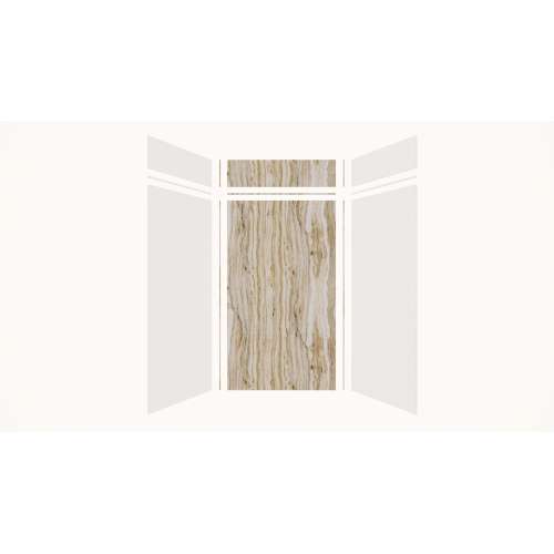 Expressions 48-in x 36-in x 96-in Glue to Wall 3-Piece Shower Kit, White / Sorento, EWKX48368412-3143
