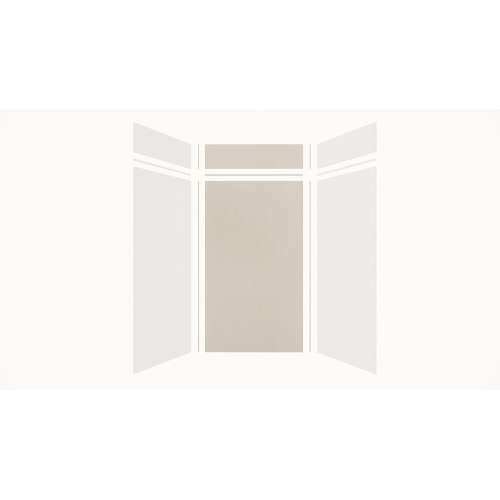 Expressions 48-in x 36-in x 96-in Glue to Wall 3-Piece Shower Kit, White / Houndstooth, EWKX48368412-3146