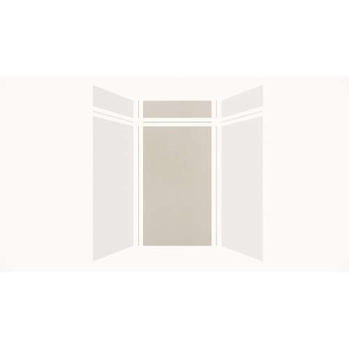 Expressions 48-in x 36-in x 96-in Glue to Wall 3-Piece Shower Kit, Cameo / Biscuit / Houndstooth, EWKX48368412-3246