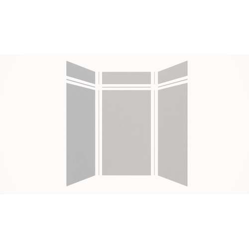 Expressions 48-in x 36-in x 96-in Glue to Wall 3-Piece Shower Kit, Grey, EWKX48368412-39