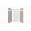 Expressions 48-in x 36-in x 96-in Glue to Wall 3-Piece Shower Kit, Grey / Bianca, EWKX48368412-3941