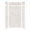 Expressions 48-in x 36-in x 96-in Glue to Wall 3-Piece Shower Kit, Bianca, EWKX48368412-41