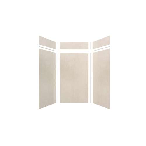 Expressions 48-in x 36-in x 96-in Glue to Wall 3-Piece Shower Kit, Houndstooth, EWKX48368412-46