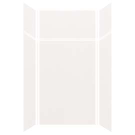 Expressions 48-in x 36-in x 96-in Glue to Wall 3-Piece Shower Kit, White, EWKX48367224-31