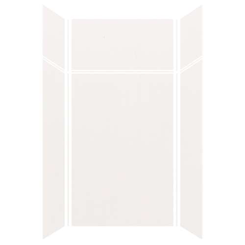 Expressions 48-in x 36-in x 96-in Glue to Wall 3-Piece Shower Kit, White, EWKX48367224-31