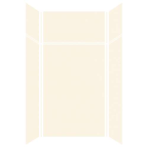 Expressions 48-in x 36-in x 96-in Glue to Wall 3-Piece Shower Kit, Cameo / Biscuit, EWKX48367224-32