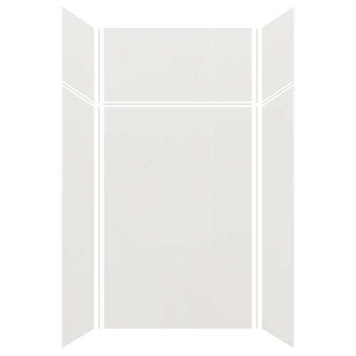 Expressions 48-in x 36-in x 96-in Glue to Wall 3-Piece Shower Kit, Grey, EWKX48367224-39