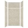 Expressions 48-in x 36-in x 96-in Glue to Wall 3-Piece Shower Kit, Sea Fog, EWKX48367224-44