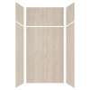 Expressions 48-in x 36-in x 96-in Glue to Wall 3-Piece Shower Kit, Bleached Oak, EWKX48367224-45