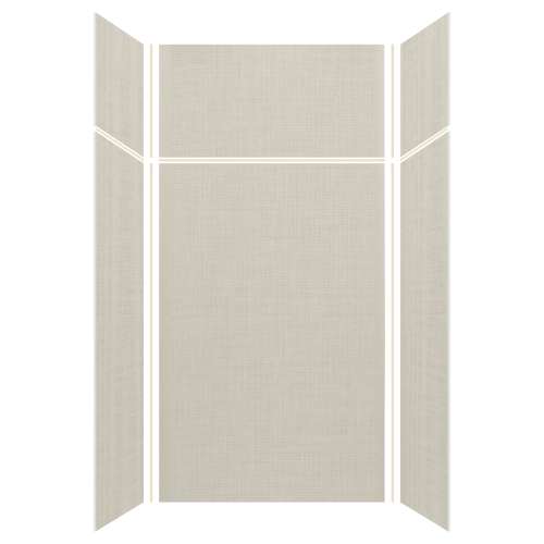 Expressions 48-in x 36-in x 96-in Glue to Wall 3-Piece Shower Kit, Houndstooth, EWKX48367224-46