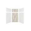 Expressions 48-in x 48-in x 96-in Glue to Wall 3-Piece Shower Kit, White / Sorento, EWKX48487224-3143
