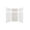 Expressions 48-in x 48-in x 96-in Glue to Wall 3-Piece Shower Kit, White / Sea Fog, EWKX48487224-3144