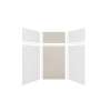 Expressions 48-in x 48-in x 96-in Glue to Wall 3-Piece Shower Kit, White / Houndstooth, EWKX48487224-3146