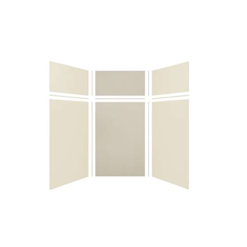 Expressions 48-in x 48-in x 96-in Glue to Wall 3-Piece Shower Kit, Cameo / Biscuit / Houndstooth, EWKX48487224-3246