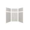 Expressions 48-in x 48-in x 96-in Glue to Wall 3-Piece Shower Kit, Grey / Bianca, EWKX48487224-3941