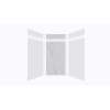 Expressions 48-in x 48-in x 96-in Glue to Wall 3-Piece Shower Kit, White / Bianca, EWKX48488412-3141