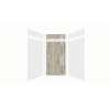 Expressions 48-in x 48-in x 96-in Glue to Wall 3-Piece Shower Kit, White / Sorento, EWKX48488412-3143