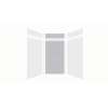 Expressions 48-in x 48-in x 96-in Glue to Wall 3-Piece Shower Kit, White / Sea Fog, EWKX48488412-3144