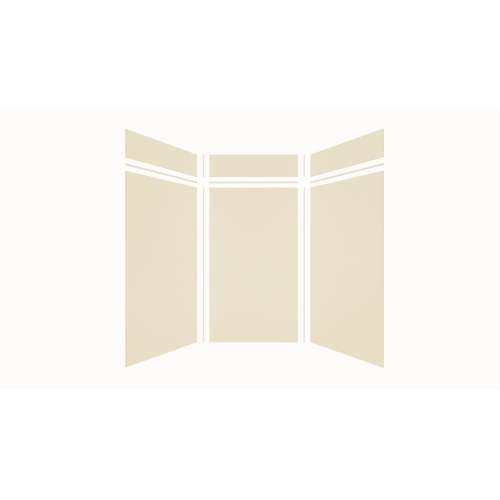 Expressions 48-in x 48-in x 96-in Glue to Wall 3-Piece Shower Kit, Cameo / Biscuit, EWKX48488412-32
