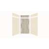 Expressions 48-in x 48-in x 96-in Glue to Wall 3-Piece Shower Kit, Cameo / Biscuit / Sorento, EWKX48488412-3243
