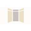 Expressions 48-in x 48-in x 96-in Glue to Wall 3-Piece Shower Kit, Cameo / Biscuit / Bleached Oak, EWKX48488412-3245