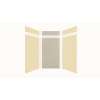 Expressions 48-in x 48-in x 96-in Glue to Wall 3-Piece Shower Kit, Cameo / Biscuit / Houndstooth, EWKX48488412-3246