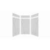Expressions 48-in x 48-in x 96-in Glue to Wall 3-Piece Shower Kit, Bianca, EWKX48488412-41