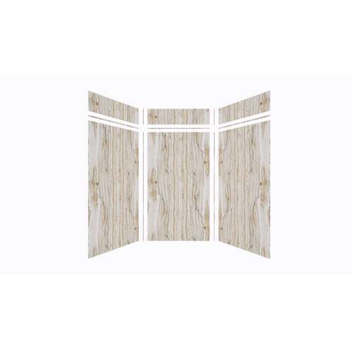 Expressions 48-in x 48-in x 96-in Glue to Wall 3-Piece Shower Kit, Sorento, EWKX48488412-43