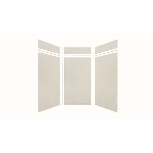 Expressions 48-in x 48-in x 96-in Glue to Wall 3-Piece Shower Kit, Houndstooth, EWKX48488412-46
