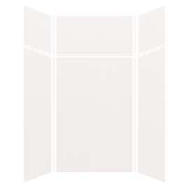 Expressions 48-in x 48-in x 96-in Glue to Wall 3-Piece Shower Kit, White, EWKX48487224-31