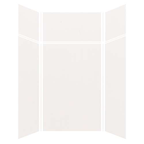 Expressions 48-in x 48-in x 96-in Glue to Wall 3-Piece Shower Kit, White, EWKX48487224-31