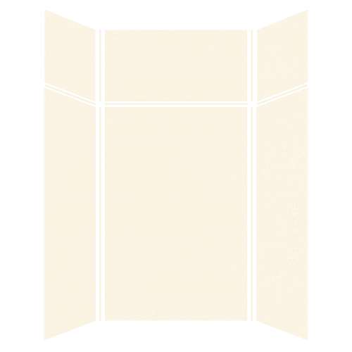 Expressions 48-in x 48-in x 96-in Glue to Wall 3-Piece Shower Kit, Cameo / Biscuit, EWKX48487224-32