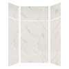 Expressions 48-in x 48-in x 96-in Glue to Wall 3-Piece Shower Kit, Bianca, EWKX48487224-41